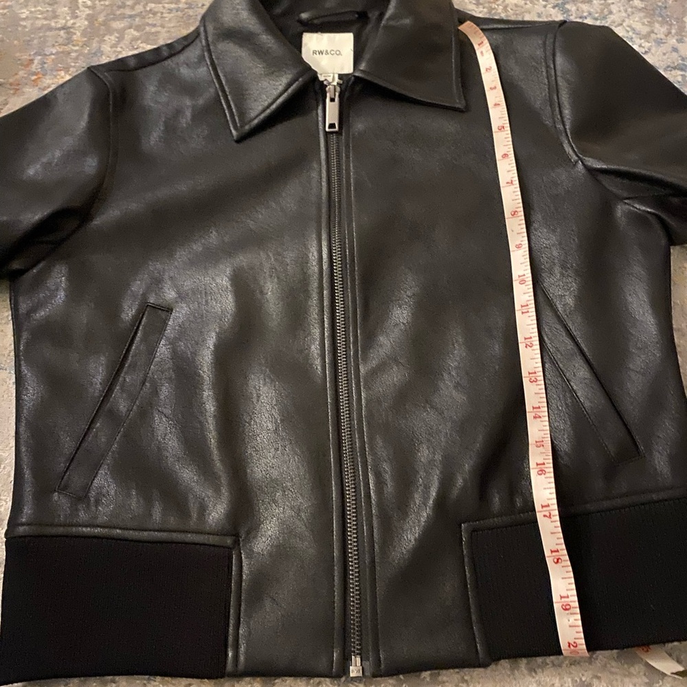 RW&CO. Black Leather Jacket - Picture 5 of 6